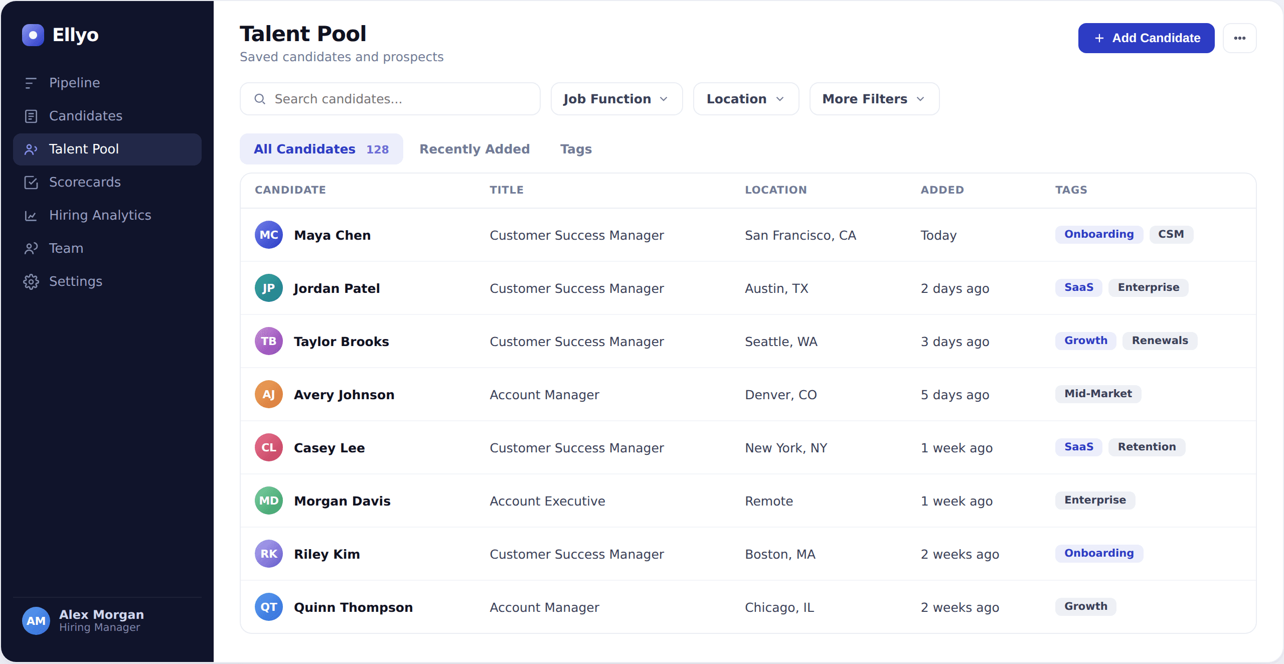 Recall by Ellyo, a hiring memory system for revisiting candidates you have already evaluated
